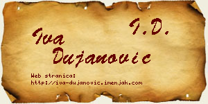 Iva Dujanović vizit kartica
